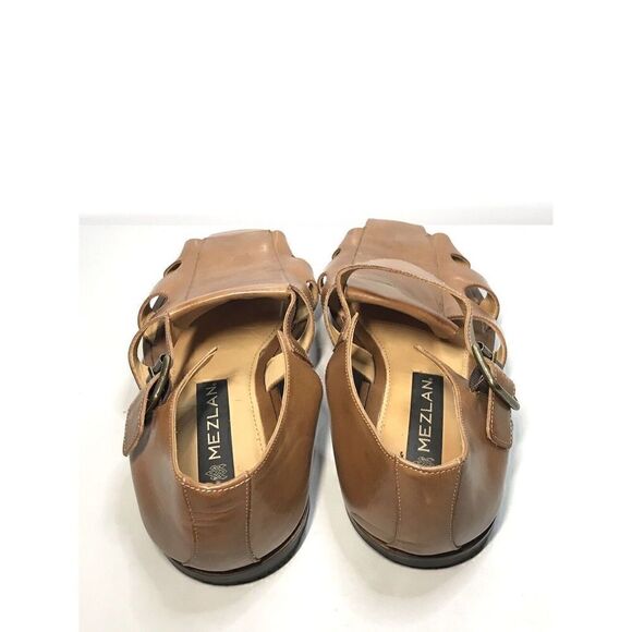 Mezlan Collins Brown Leather Adjustable Buckle Fisherman Sandals Shoes Men 10 US main image 4